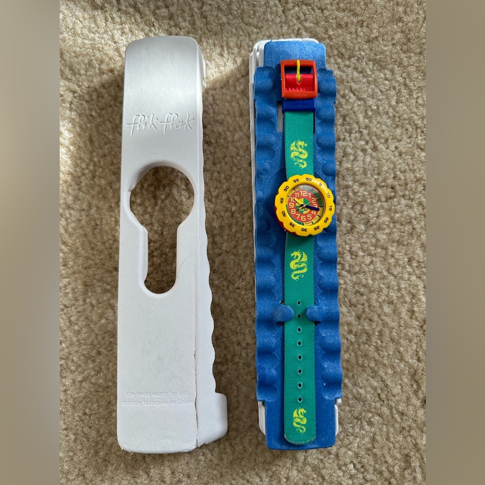 Flik Flak from swtch kids dragon Pres-Cool Boy in Spring Green watch